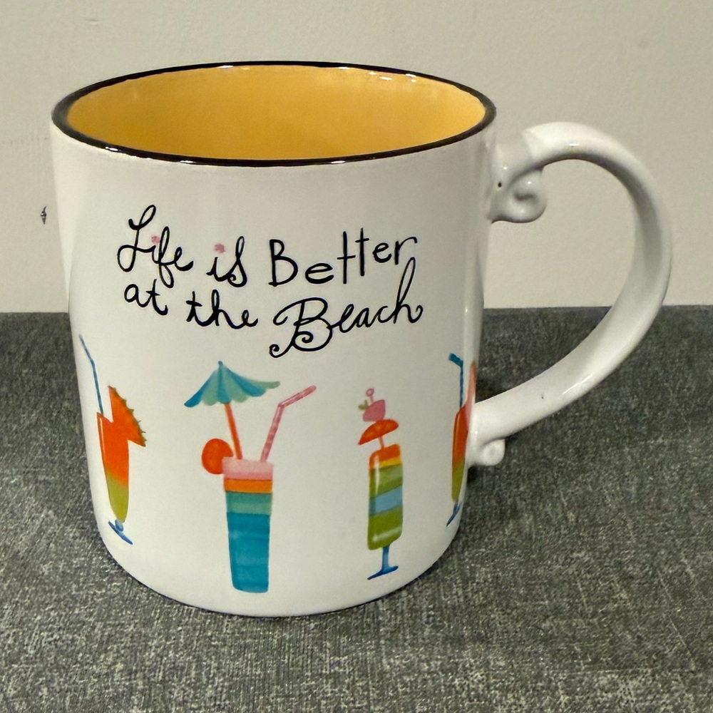 Cracker Barrel Life Is Better at the Beach Ceramic Coffee Mug | Tropical Drinks